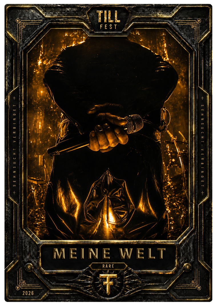 Sammelkarte „Meine Welt“ — Silhouette mit Mikrofon im Gegenlicht, Rarität Rare